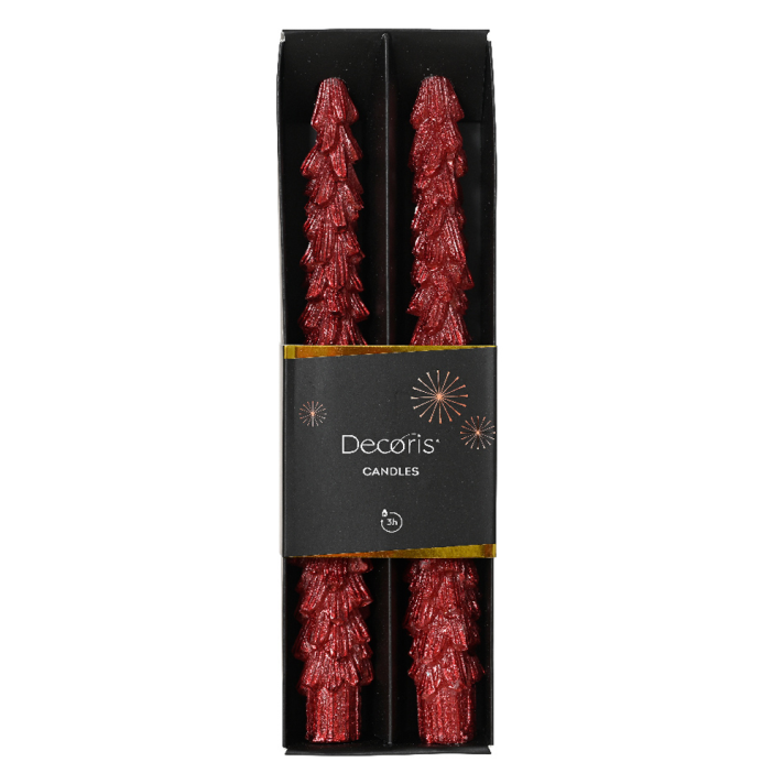 Decoris dinerkaars - Kerstboom - Set van 2