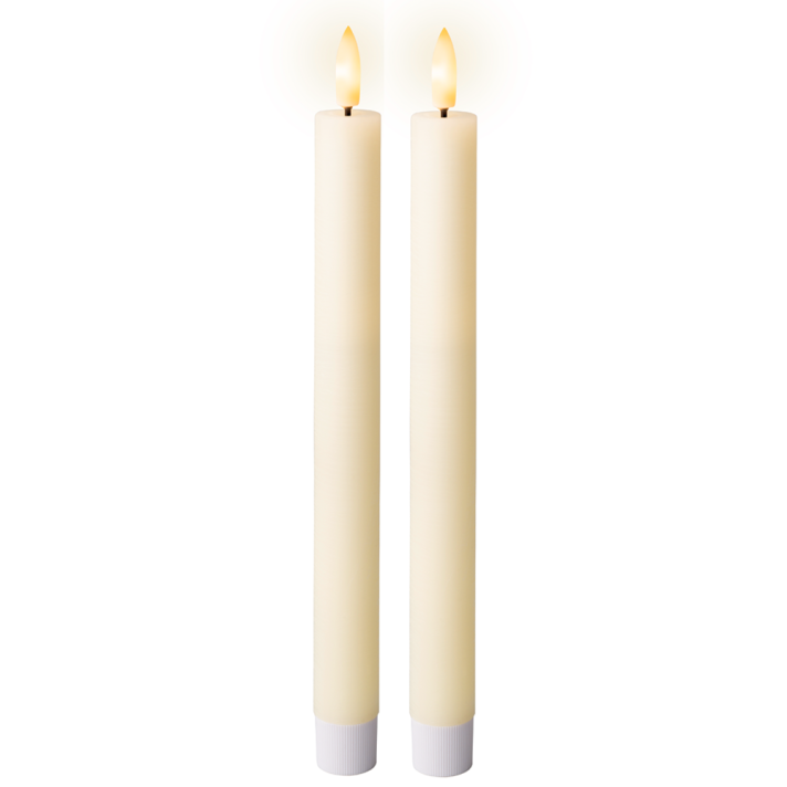 Lumineo LED dinerkaars - Beige - Set van 2