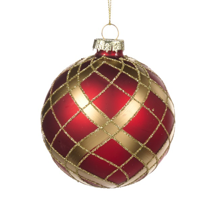 Goodwill kerstbal - Tartan - 8cm