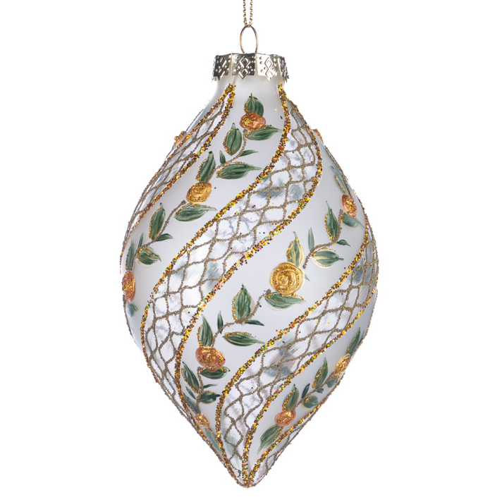Goodwill kerstpegel - Met bloemen - 21cm