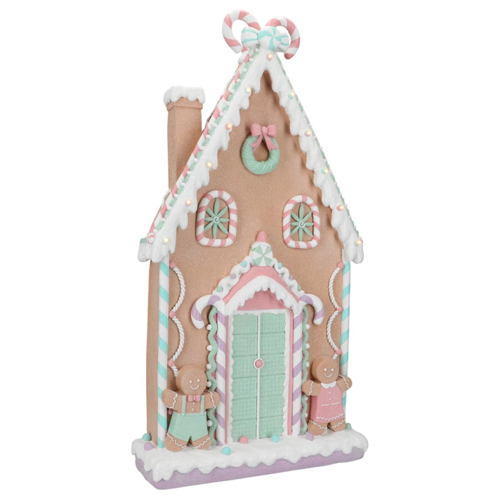 Timstor kerstbeeld - Gingerbread huis - Met LED