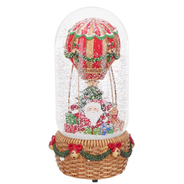 Timstor sneeuwbol - Kerstman in luchtballon