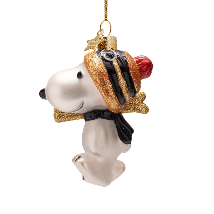 Vondels kerstornament - Snoopy - Met skies