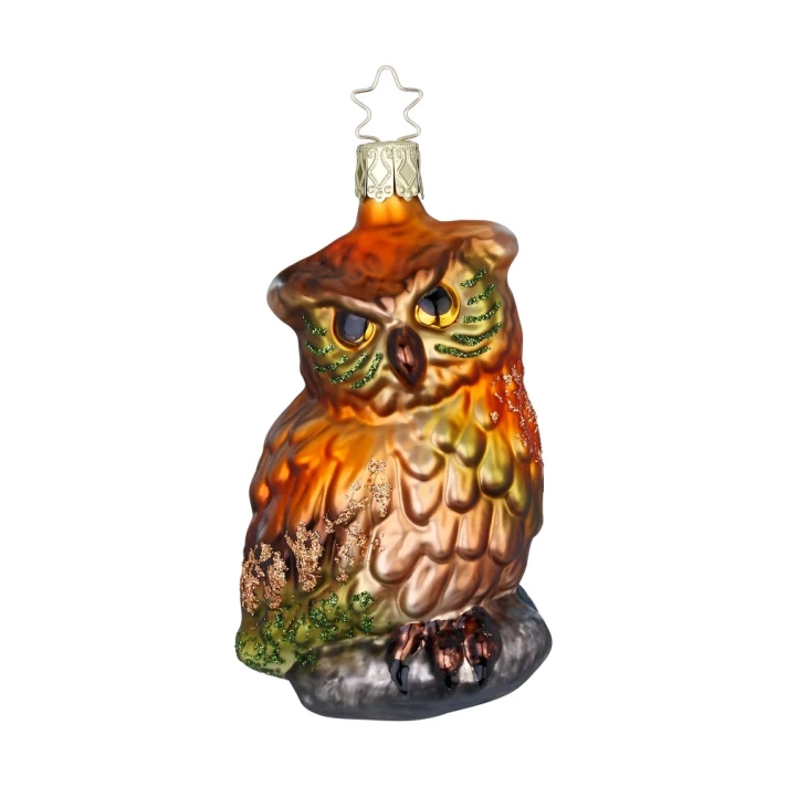 Inge Glas kerstornament - Uil