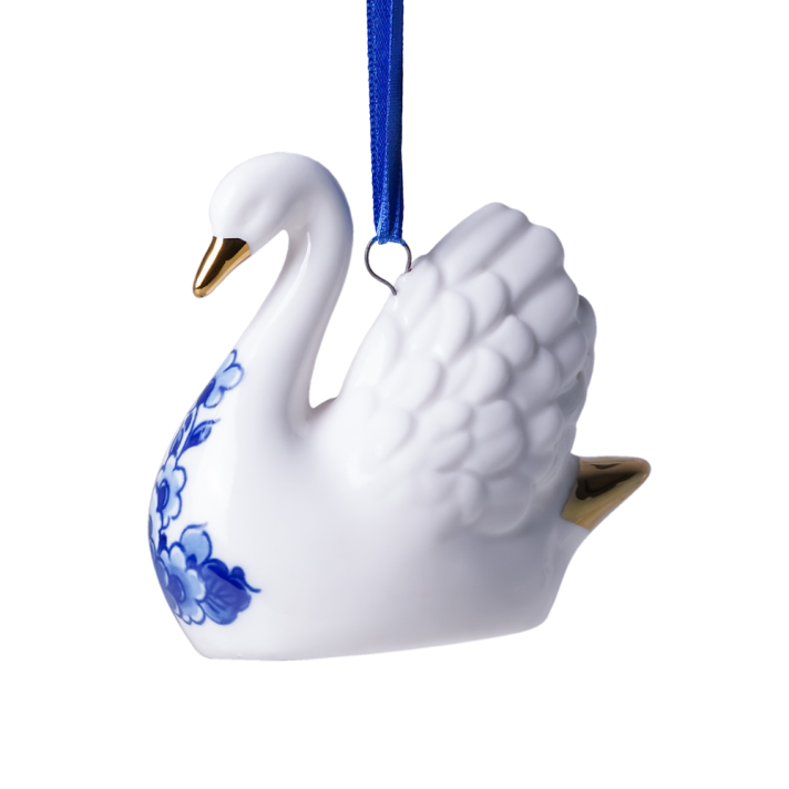 Heinen kerstornament - Zwaan