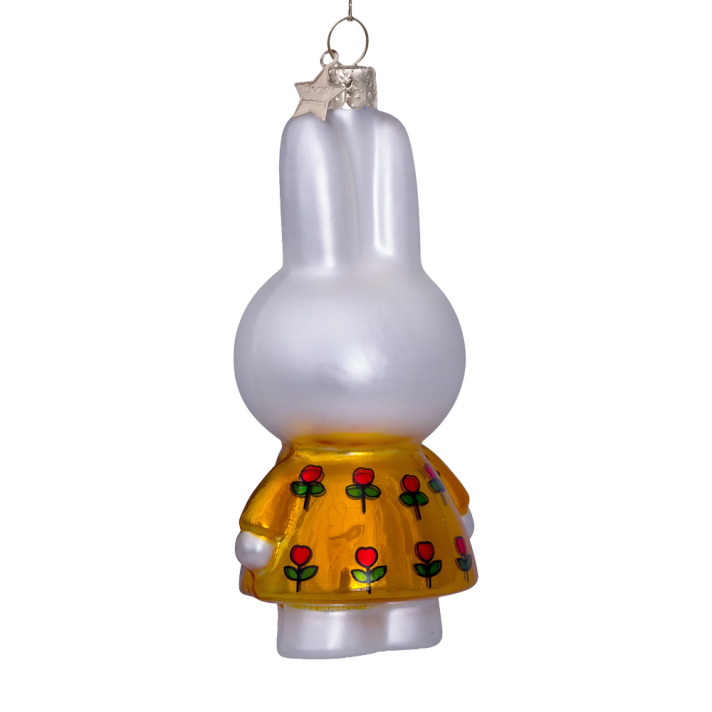 Vondels kerstornament - Nijntje met bloemen jurk