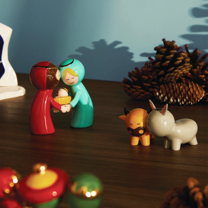 Alessi kerststal - Happy Eternity Baby - Jozef & Maria