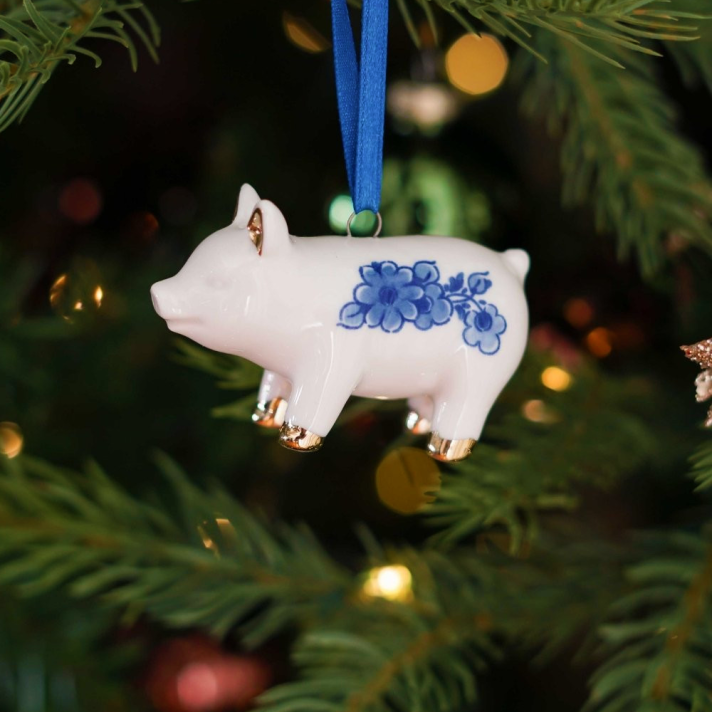 Heinen kerstornament - Varken