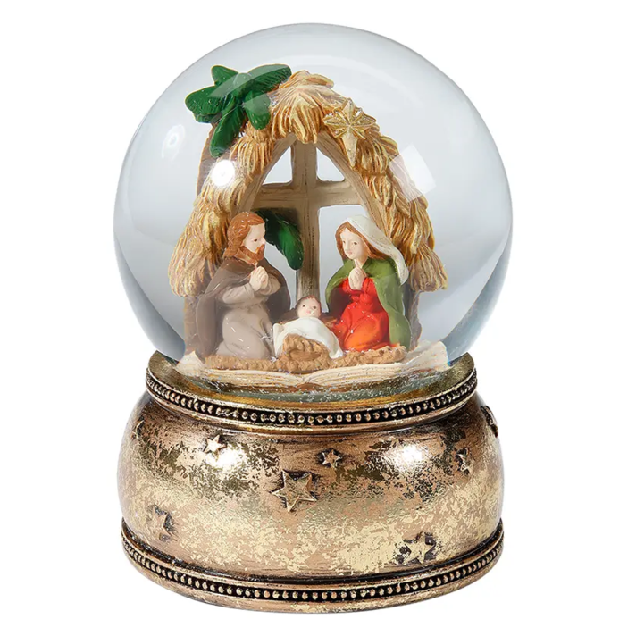 Holly & Jolly sneeuwbol - Met kerststal