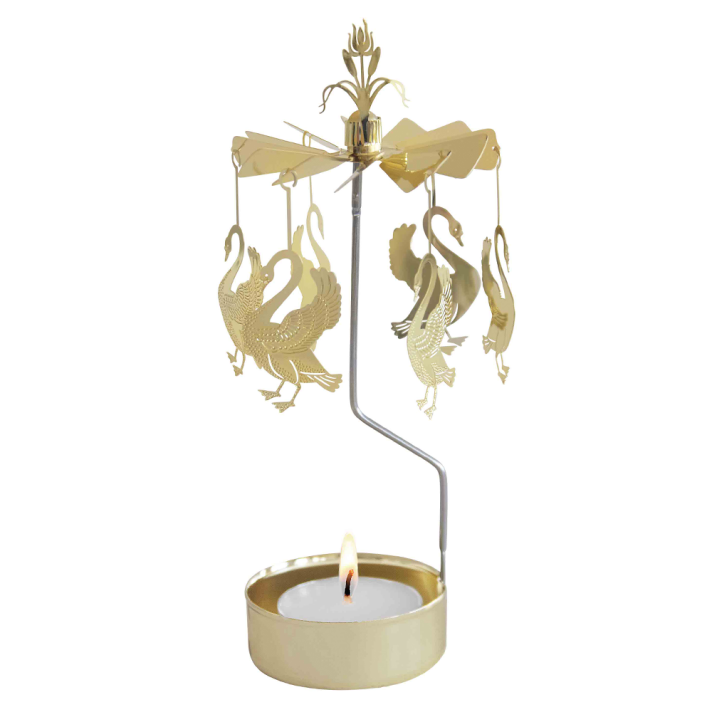 Pluto theelicht carrousel - Met zwanen