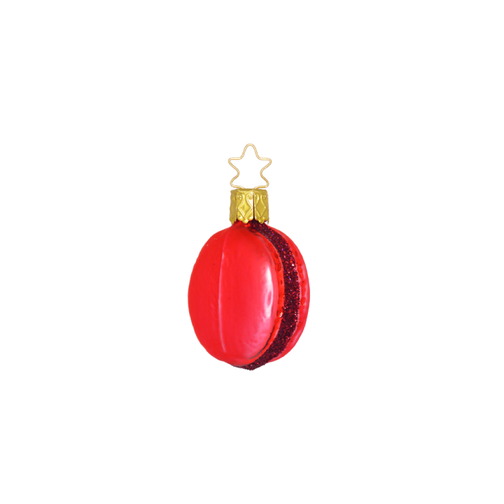 Inge Glas glazen kerstornament - Macaron - Rood