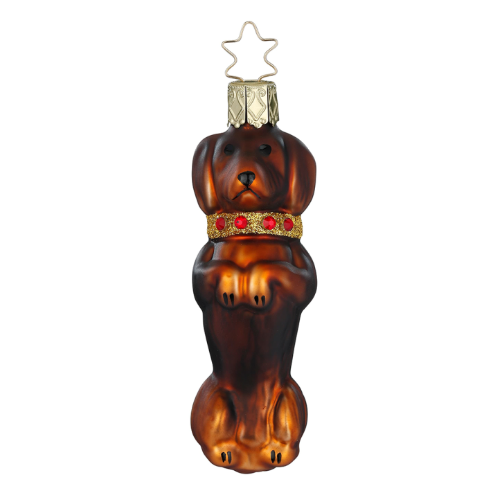 Inge Glas kerstornament - Teckel