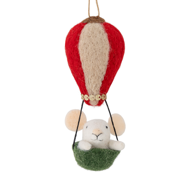 Bloomingville kerstornament - Muis in luchtballon