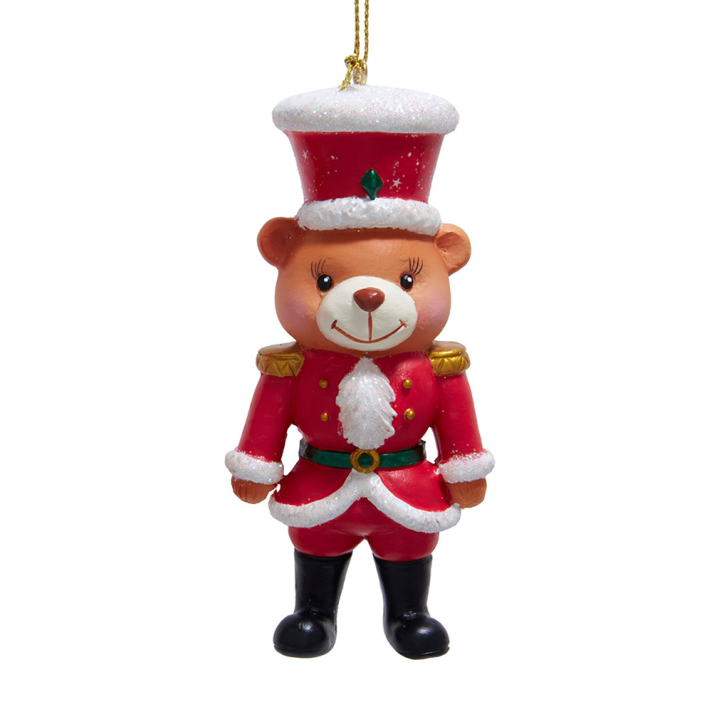 Kurt Adler kerstornament - Teddybeer in uniform