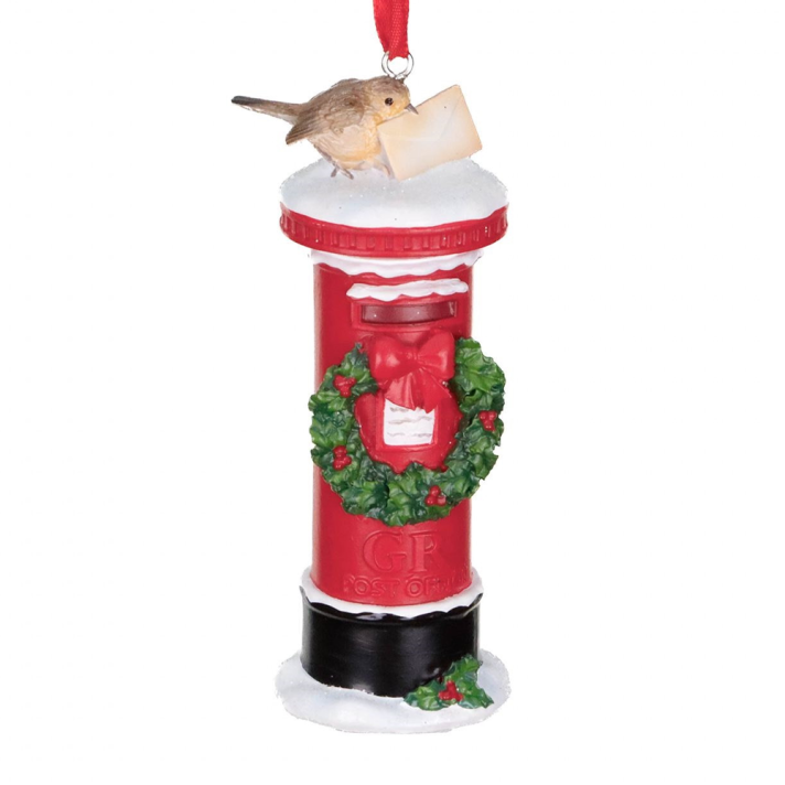 Goodwill kerstornament - Brievenbus - Met vogel