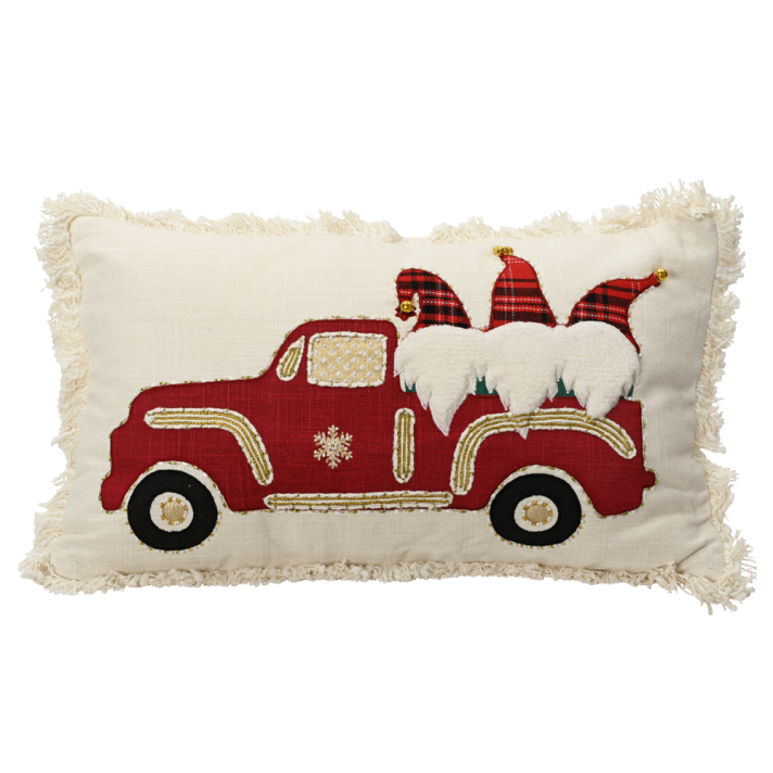 Decoris kerstkussen - Met gnomes