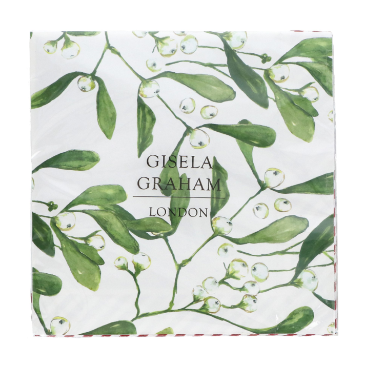 Gisela Graham servetten - Met mistletoe - Set van 20