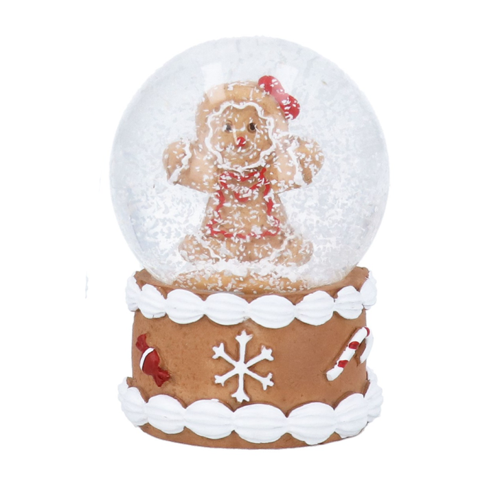 Gisela Graham sneeuwbol - Met gingerbread poppetje