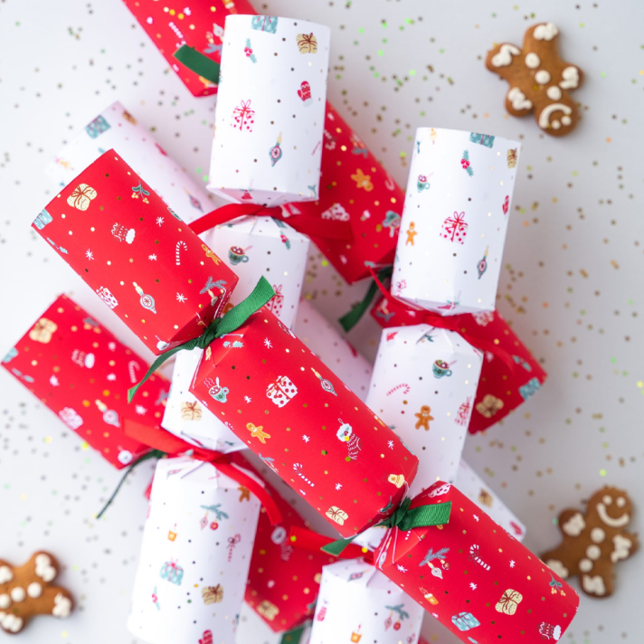Holly & Ivy Christmas crackers - Illustrated Icons - Set van 6