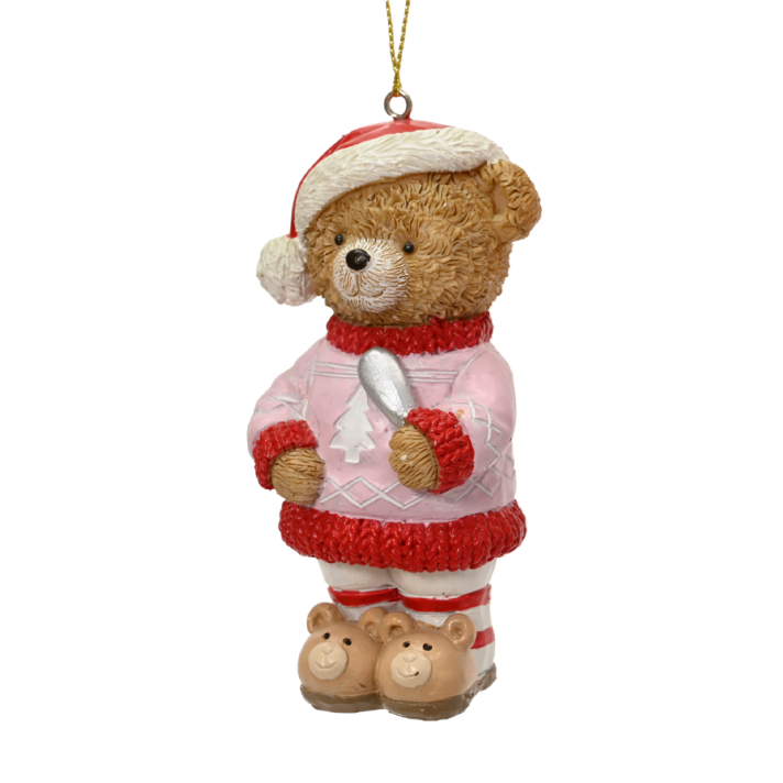 Decoris kerstornament - Beer met garde