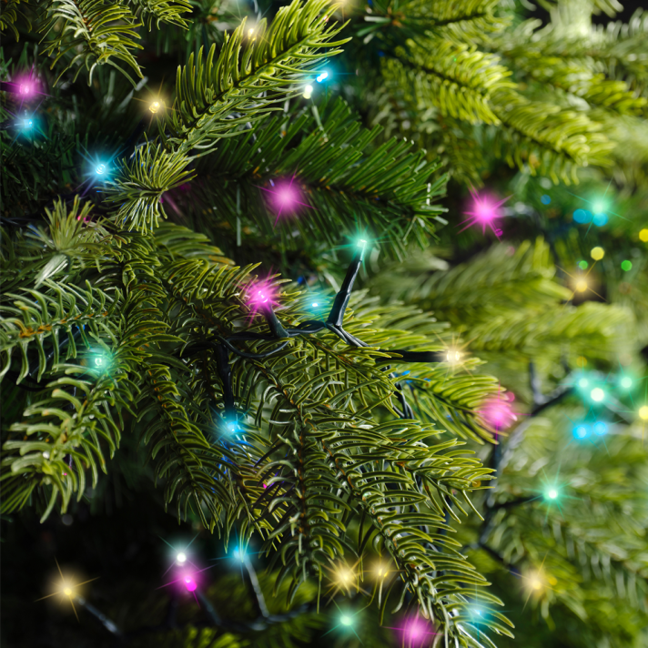 Lumineo LED compact kerstverlichting - 1500 lampjes - Multicolor - Twinkel