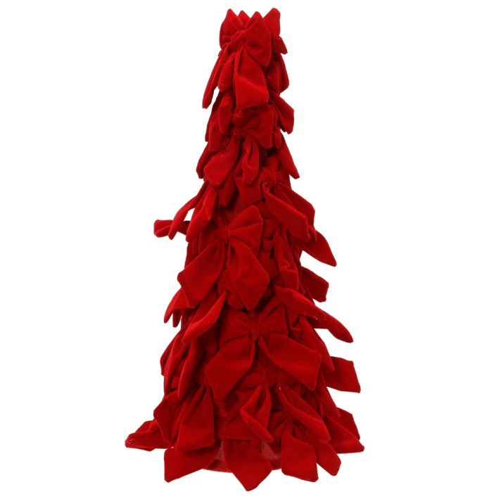 Decoris kerstbeeld - Kerstboom - Met strikken