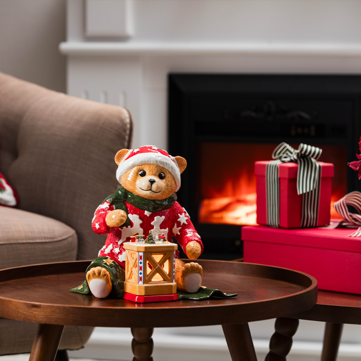 Villeroy & Boch kerstfiguur - Beer - Met waxinelichthouder