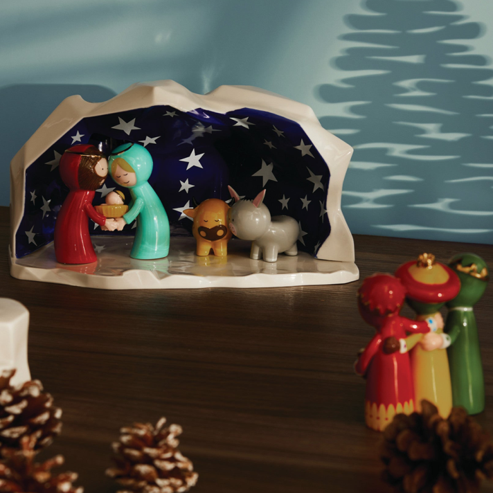 Alessi kerststal - Happy Eternity Baby