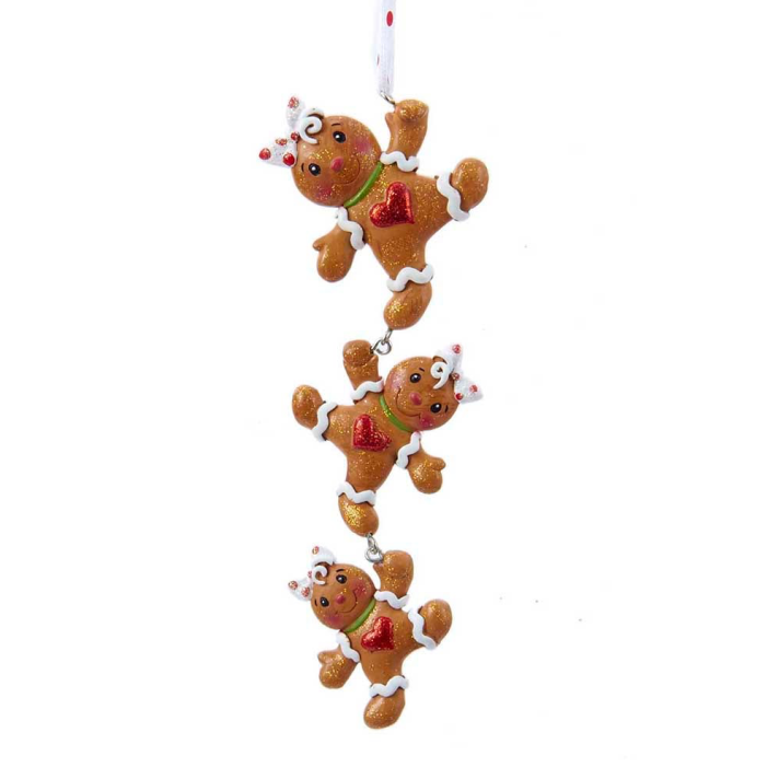 Kurt Adler kerstornament - Hanger met gingerbread poppetjes