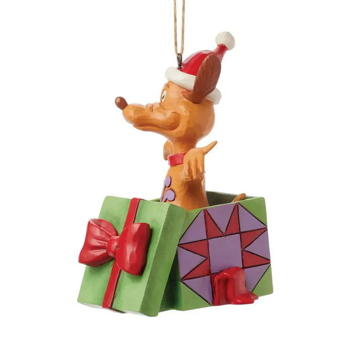 The Grinch kerstornament - Max in cadeau