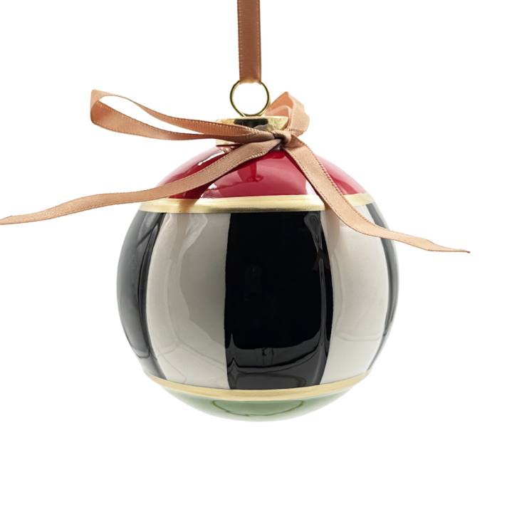 EDG kerstbal - Met ruitpatroon - 8cm