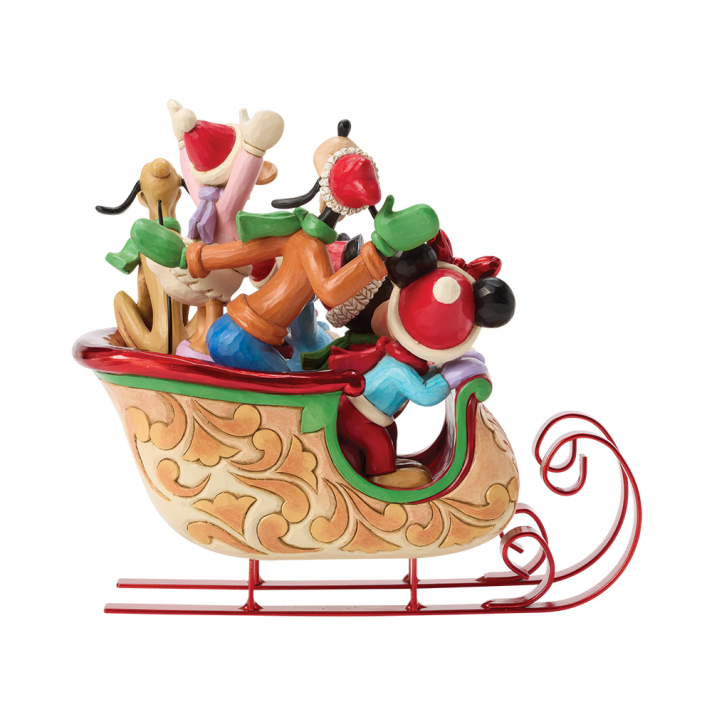 Disney Traditions kerstbeeld - Arrenslee met Mickey & Friends