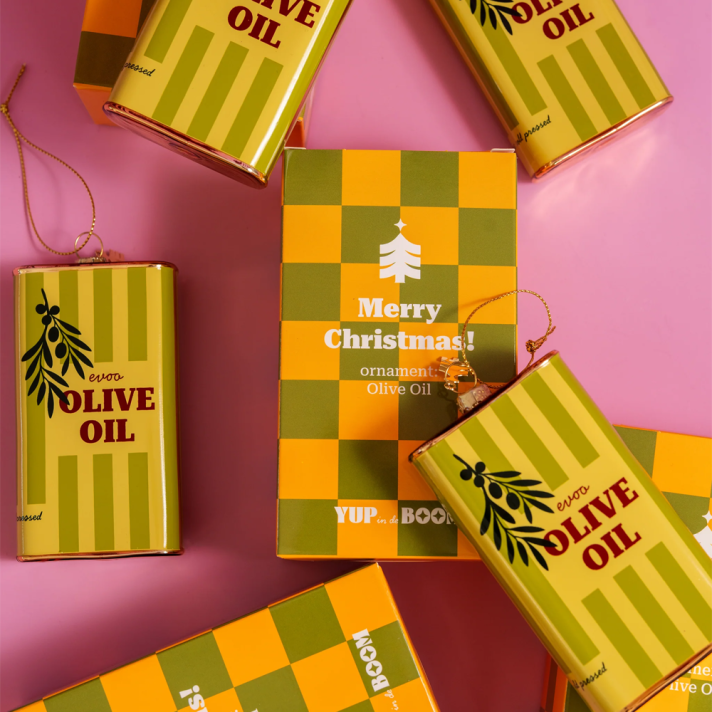 Yup in de Boom kerstornament - Blik olijfolie