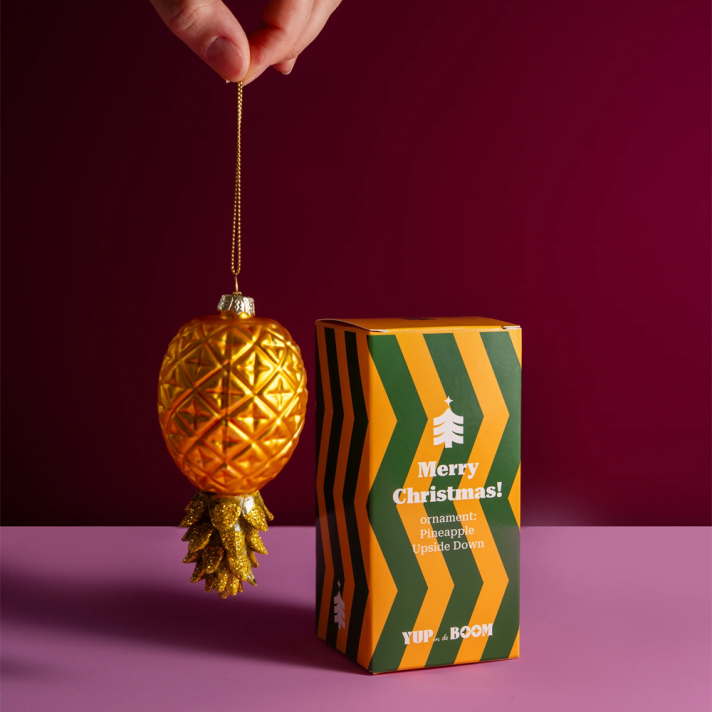 Yup in de Boom kerstornament - Ananas upside down