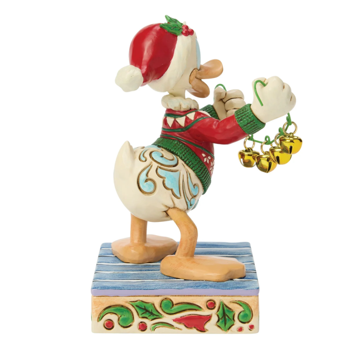 Disney Traditions kerstbeeld - Donald Duck met kerstbellen