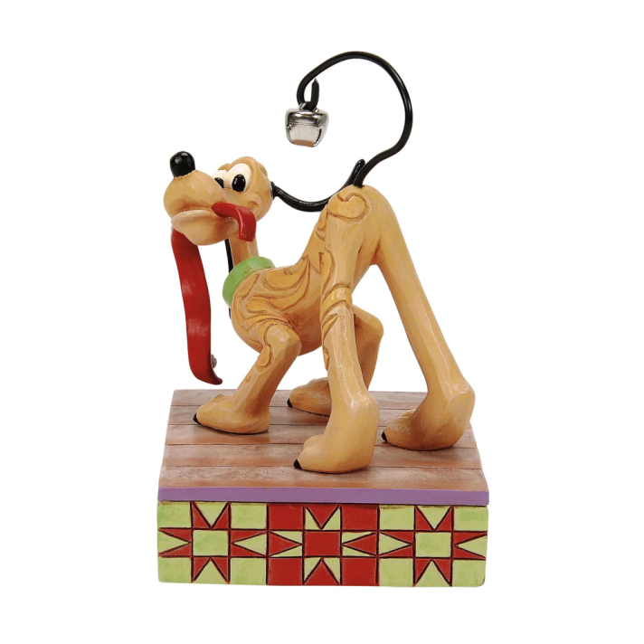 Disney Traditions kerstbeeld - Pluto met kerstbel