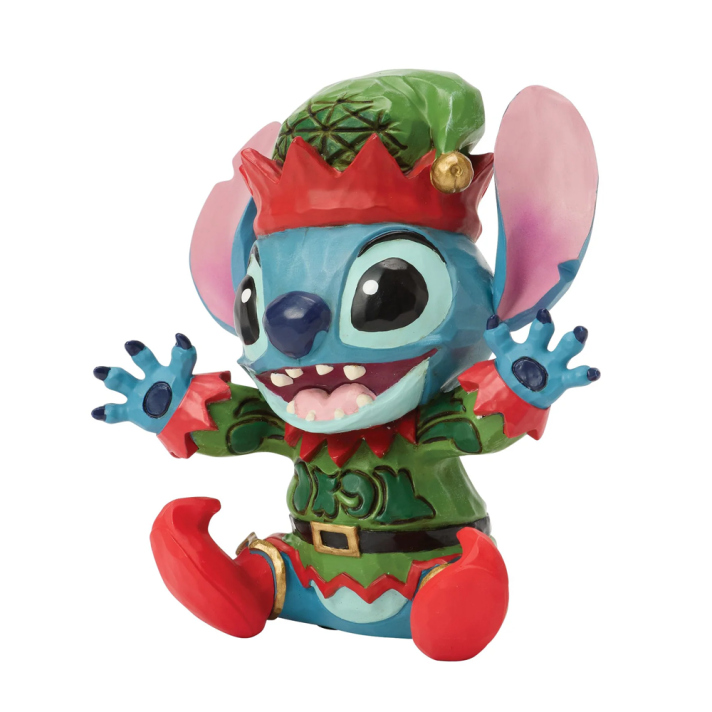 Disney Traditions kerstbeeld - Stitch als kerstelf