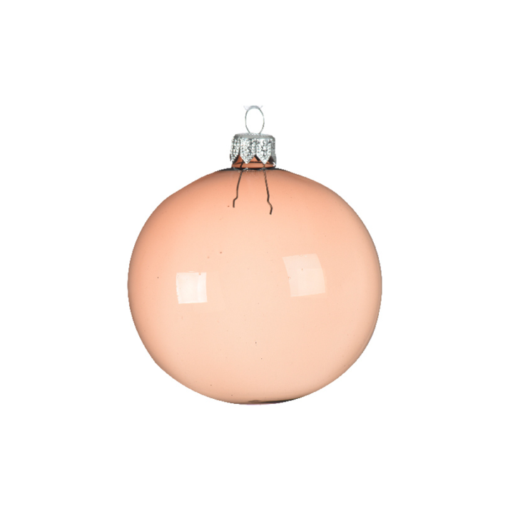 The Christmas | Glazen kerstbal - Doorzichtig - Donker bruin - 8 cm
