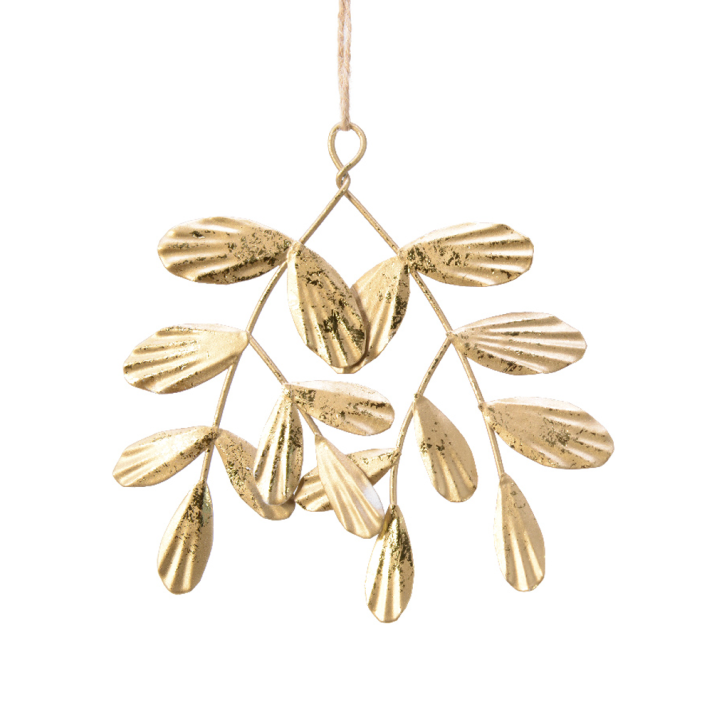 Kerstornament - Metalen mistletoe - Goud