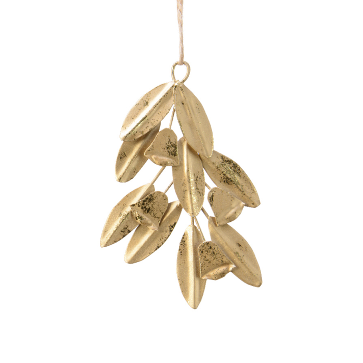 Kerstornament - Metalen mistletoe - Goud