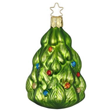 Inge Glas glazen kerstornament - Kerstboom met versiering - Groen