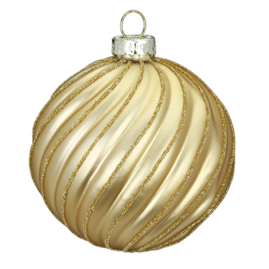 Inge Glas kerstbal - Met swirl - 8cm