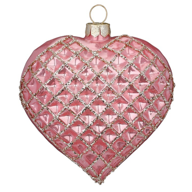 Inge Glas kerstornament - Wafel hart