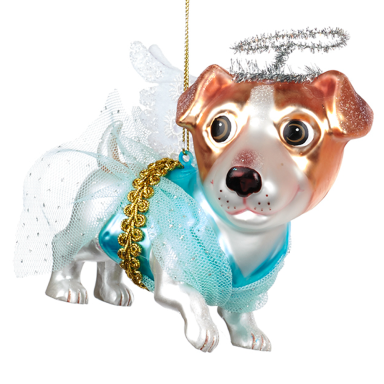 Goodwill kerstornament - Jack Russell als engel