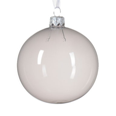 Decoris kerstbal - Grijs - 8cm