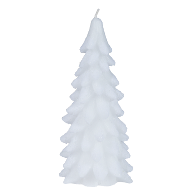 Kaars - Kerstboom - Wit - 16cm