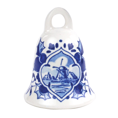 Royal Delft porceleinen kerstbel - Delfts Blauw