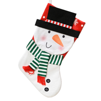 Decoris kerstsok - Sneeuwpop