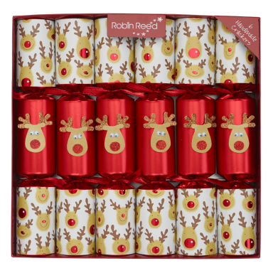 Robin Reed Christmas crackers - Racing Reindeer - Set van 6