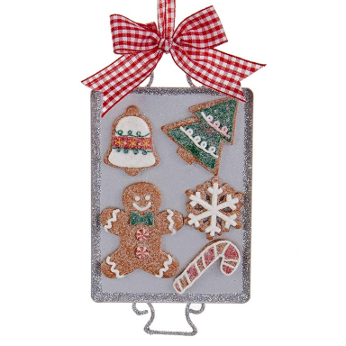 Kurt Adler kerstornament - Bakplaat met gingerbread koekjes